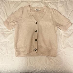 Madewell Button Up Knit Short Sleeve Cardigan